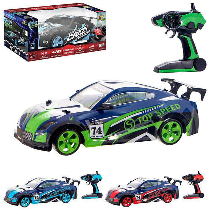 Controle Remoto Drift Car for Boys, Modelo Recarregável de Carros