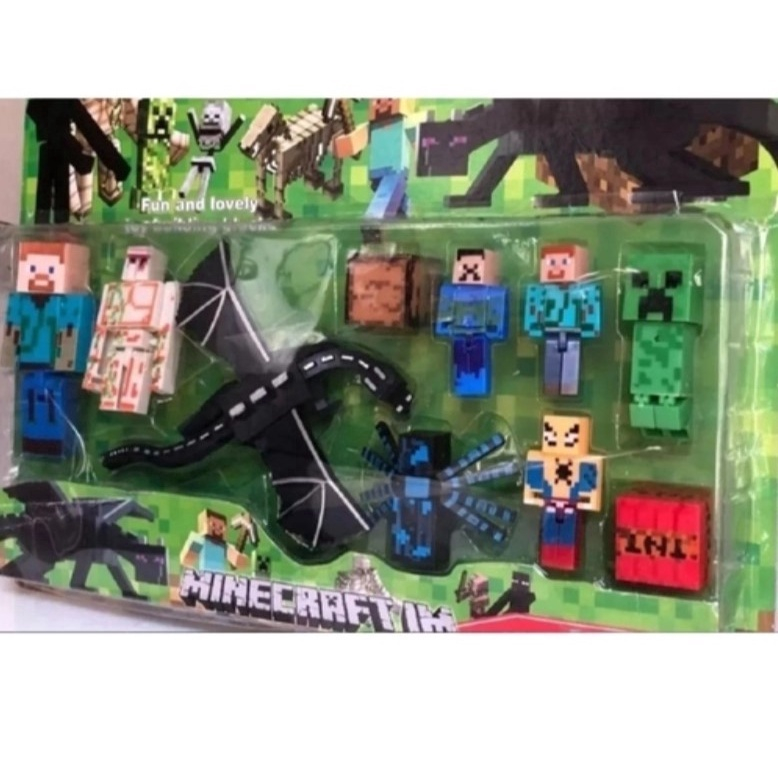 Minecraft cartela com 6 boneco lego