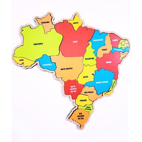 Quebra-cabeça Mapa dos desenhos animados de Brasil