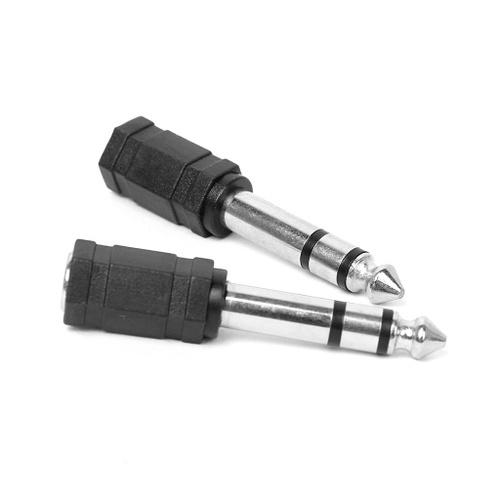 2pcs 6 35 mm plugue macho para 3 5 mm est reo jack f mea 53 mm