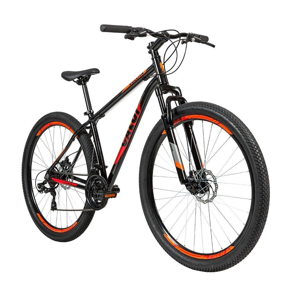 Bicicleta Caloi Vulcan, Aro 29, Tamanho 17, 21 Marchas, Preta