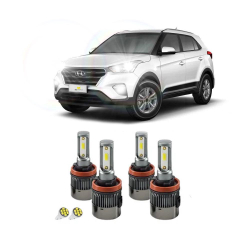 Menor preço em Kit Super Led Farol Alto Baixo Milha Hyundai Creta Canceller
