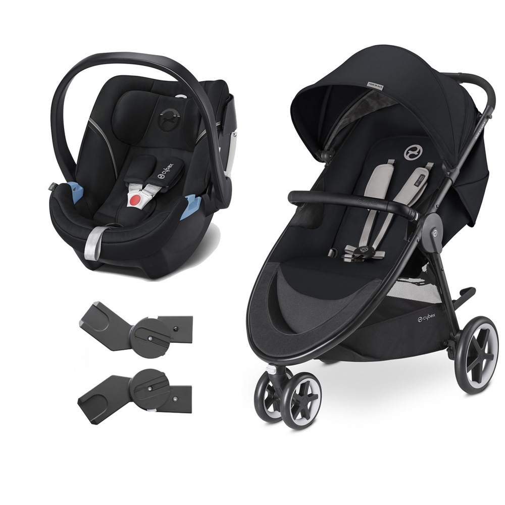 Carrinho de Bebe Cybex Gold Agis M Air3 Stardust Black Aton 5 Adaptadores em Promocao na Americanas