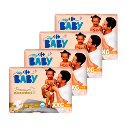 Kit Fraldas Carrefour My Baby xxg 168 Unidades Menor preço em Kit Fraldas Carrefour My Baby xxg 168 Unidades