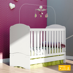 Berço Mini Cama Henn Bala de Menta Branco I02-10 Menor preço em Berço Mini Cama Henn Bala de Menta Branco I02-10