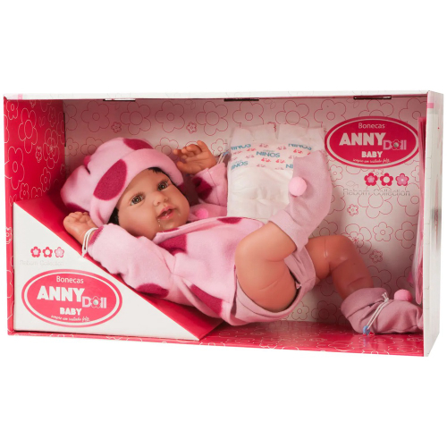 Boneca Bebê Reborn Anny Doll Baby Shorts e Blusa - Cotiplás