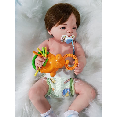 28cm Soft Full Body Solid Silicone Reborn Dolls Handmade Painted