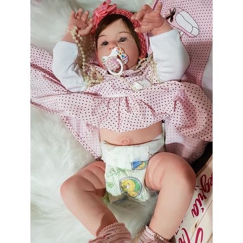 Boneca Bebê Reborn Alice Menina Realista de Silicone – Winbee do Brasil