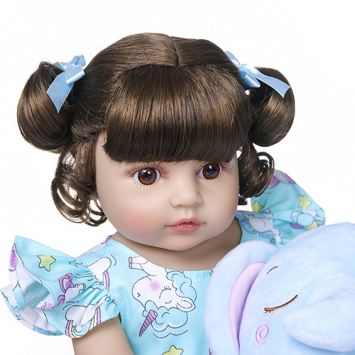 Brastoy Boneca Bebê Reborn 100% Silicone Menina Cabelos Longos Olhos  Castanhos 55cm em Promoção na Americanas