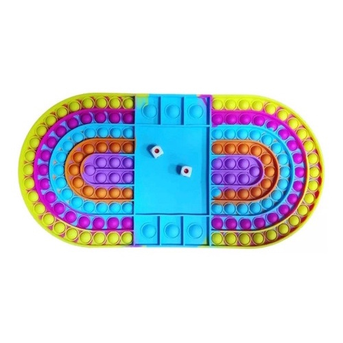 Tabuleiro Jogo Pop It Fidget Toy Dados Oval