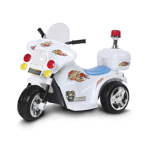 Mini Moto Eletrica Infantil Branca no Shoptime