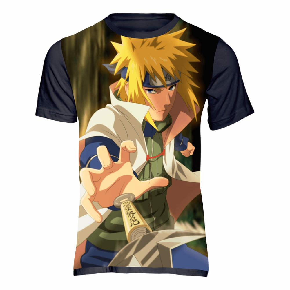 Camisa Camiseta Minato Namikaze Desenho Infantil Adulto 06