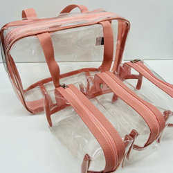 Frasqueira necessaire smart maleta + 3 estojos transparente nude Menor preço em Frasqueira necessaire smart maleta + 3 estojos transparente nude