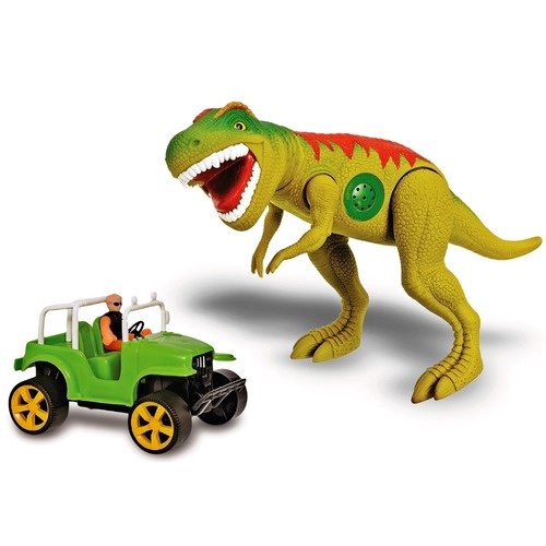 Brinquedo Dinossauro Rex Safari Dinossauro Carro E Boneco em