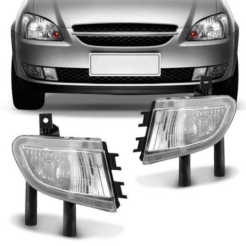 Grade Moldura Farol Milha Corsa Classic 2011 2012 2013 2014 2015 2016 Preto  sem Furo no Shoptime