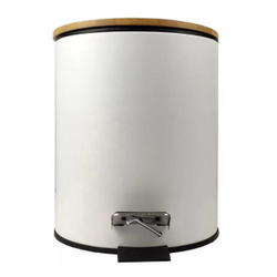 Lixeira Inox Branca 3 L Com Pedal E Tampa Bambu é boa?