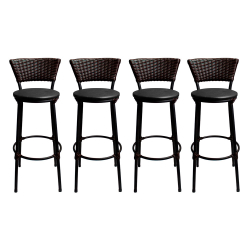 Kit 4 Banquetas Cuba Preto Junco Sintético e Assento Preto é boa?