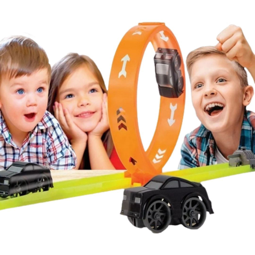 Pista Corrida Carrinho Brinquedo Infantil Looping 360 + 1 Moto Incluso no  Shoptime