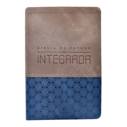 Menor preço em Livro - Bíblia de estudo integrada, NVI, Couro Soft, Azul e Grafite