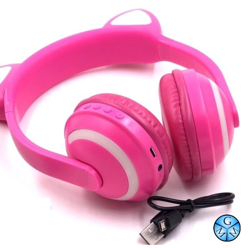 Fone Orelha de Gato Headphone Bluetooth Sem fio Led Tiara Rosa Cód. 1828 -  Xtrad - Headphone com Fio - Magazine Luiza