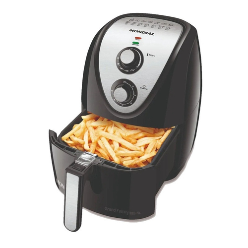 Fritadeira Elétrica Air Fry Grand Family Inox Mondial 127v 5l 1900w AFN-50-BI Menor preço em Fritadeira Elétrica Air Fry Grand Family Inox Mondial 127v 5l 1900w AFN-50-BI