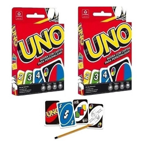 Kit 2 Jogos Carta Uno Mattel Copag Original Lacrado + Brinde