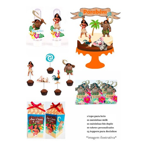 Kit Festa Infantil Moana