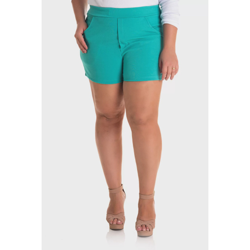 shorts de malha feminino plus size