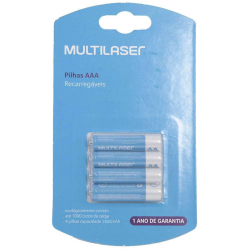 Pilhas Recarregáveis aa Multilaser 2500Mah 4 Unidades - CB052 é boa?