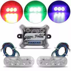 Kit Strobo ajk Som Automotivo rgb - 7 Cores - 2 Faróis Led 8 Efeitos - Com Controle Remoto Menor preço em Kit Strobo ajk Som Automotivo rgb - 7 Cores - 2 Faróis Led 8 Efeitos - Com Controle Remoto