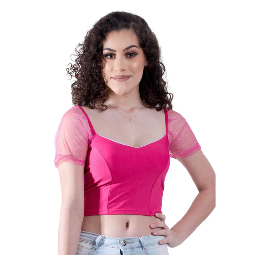 cropped para usar com blusa de tule