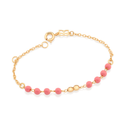 Pulseira Infantil Rommanel Folheado Ouro Elo Cadeado Com Miçangas e Bolinhas de Metal 16cm 551742 Menor preço em Pulseira Infantil Rommanel Folheado Ouro Elo Cadeado Com Miçangas e Bolinhas de Metal 16cm 551742
