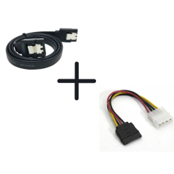Kit Cabo De Dados Sata + Cabo De Enrgia Ide 4 Pinos Menor preço em Kit Cabo De Dados Sata + Cabo De Enrgia Ide 4 Pinos