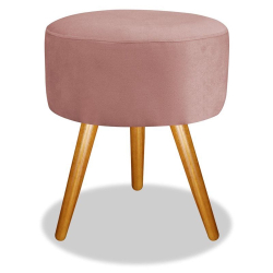 Puff Puf Pufe Banqueta Decorativo Carol Pés Palito para Recepção Suede Rosê - am Decor é boa?