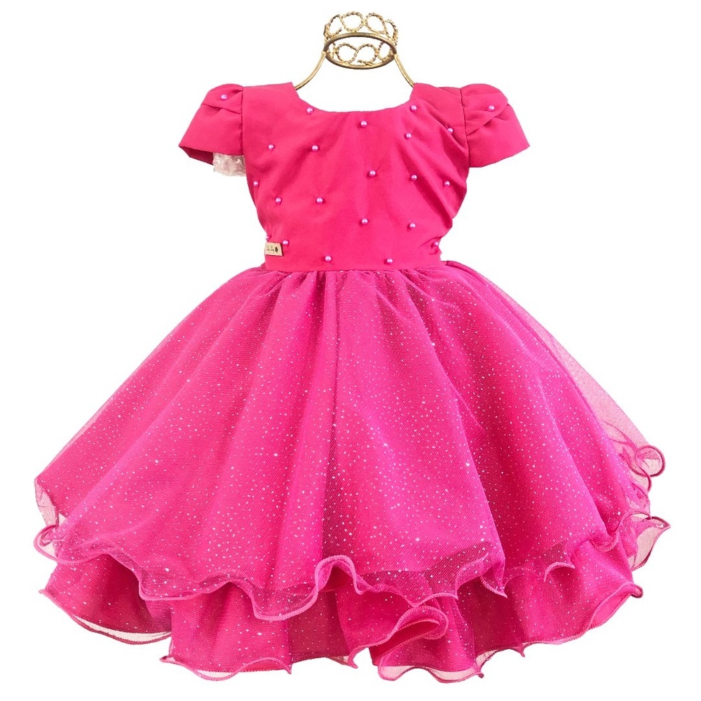 Vestido Infantil Barbie  Feito somente na máquina doméstica 