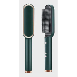 Escova-pente de cerâmica alisadora de cabelo profissional (verde) é boa?