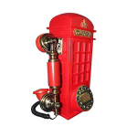 Telefone Com Fio Vintage Cabine Telefônica Inglaterra Retrô