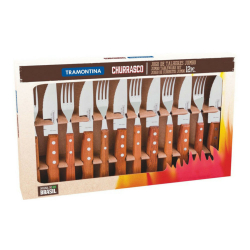 Kit churrasco 12 peças jumbo garfo faca 22399/063 tramontina Menor preço em Kit churrasco 12 peças jumbo garfo faca 22399/063 tramontina