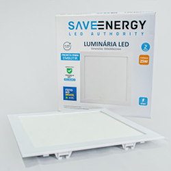 Luminária Plafon Led Embutir 25W 4000k Branco Saveenergy Menor preço em Luminária Plafon Led Embutir 25W 4000k Branco Saveenergy