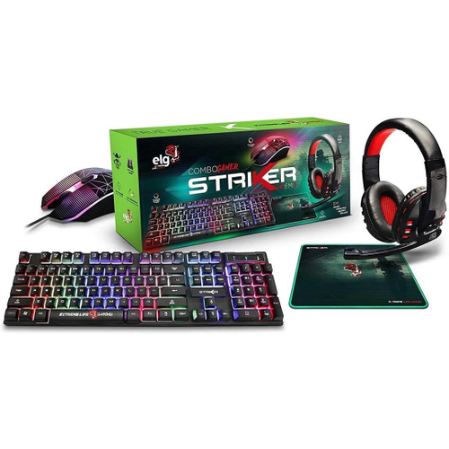 Kit Gamer Teclado Mouse Headset Mouse Pad - OEX Game Combo Argos