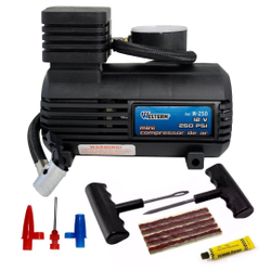 Mini Compressor Para Encher Pneus + Reparo De Pneu Sem Câmara é boa?