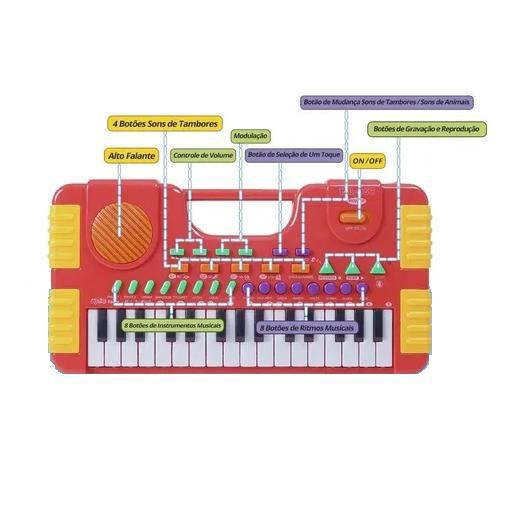 Piano Teclado Musical Bichos Infantil Sons Eletrônico na Americanas Empresas