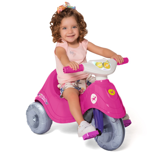 Triciclo Infantil Bebe Motoca Passeio c/ Som Luz Empurrador em Promoção na  Americanas