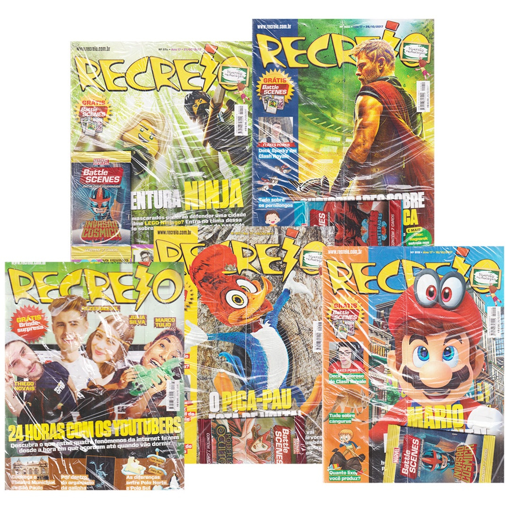 Revista Recreio Kit Com 5 Revistas Com surpresas em Promoção na Americanas