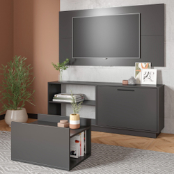 Sala de Estar Completa para TV Até 48 Polegadas Preto Br 398 - Brv Móveis Menor preço em Sala de Estar Completa para TV Até 48 Polegadas Preto Br 398 - Brv Móveis