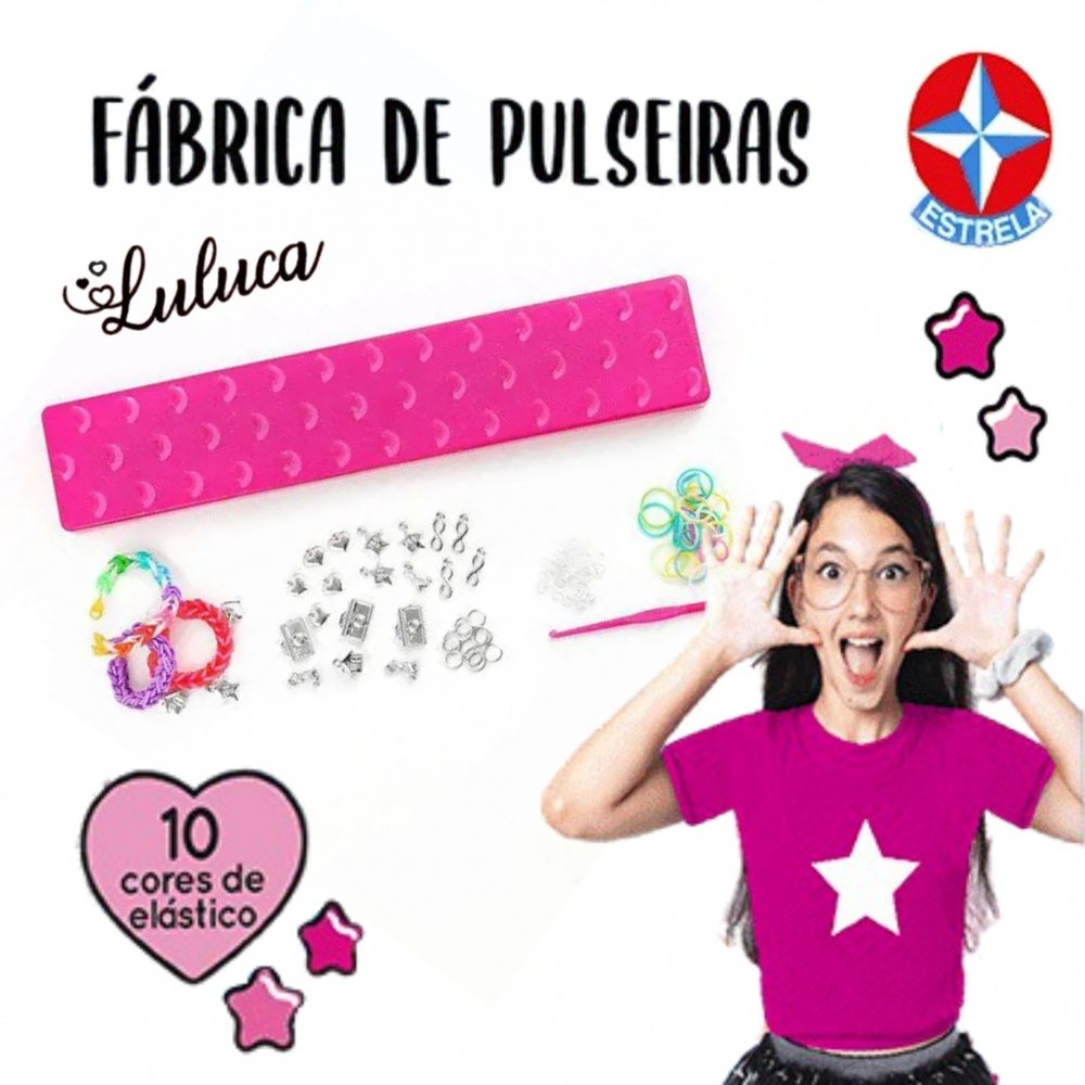 Kit Fábrica De Pulseiras Infantil Da Luluca Com Pingentes - Estrela