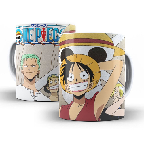 Caneca One Piece Personagens Com Poses