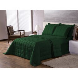Cobre Leito Basic Queen 3 Peças Verde-floresta Menor preço em Cobre Leito Basic Queen 3 Peças Verde-floresta