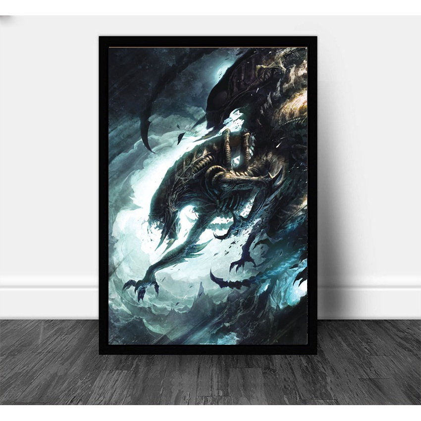 Quadro Decorativo Filme Alien Desenho Arte Alienigena No Shoptime