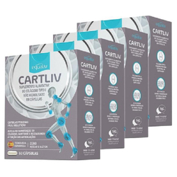 Kit 4 Caixas Equaliv Cartliv Colageno Tipo Ii 60 Cápsulas Menor preço em Kit 4 Caixas Equaliv Cartliv Colageno Tipo Ii 60 Cápsulas